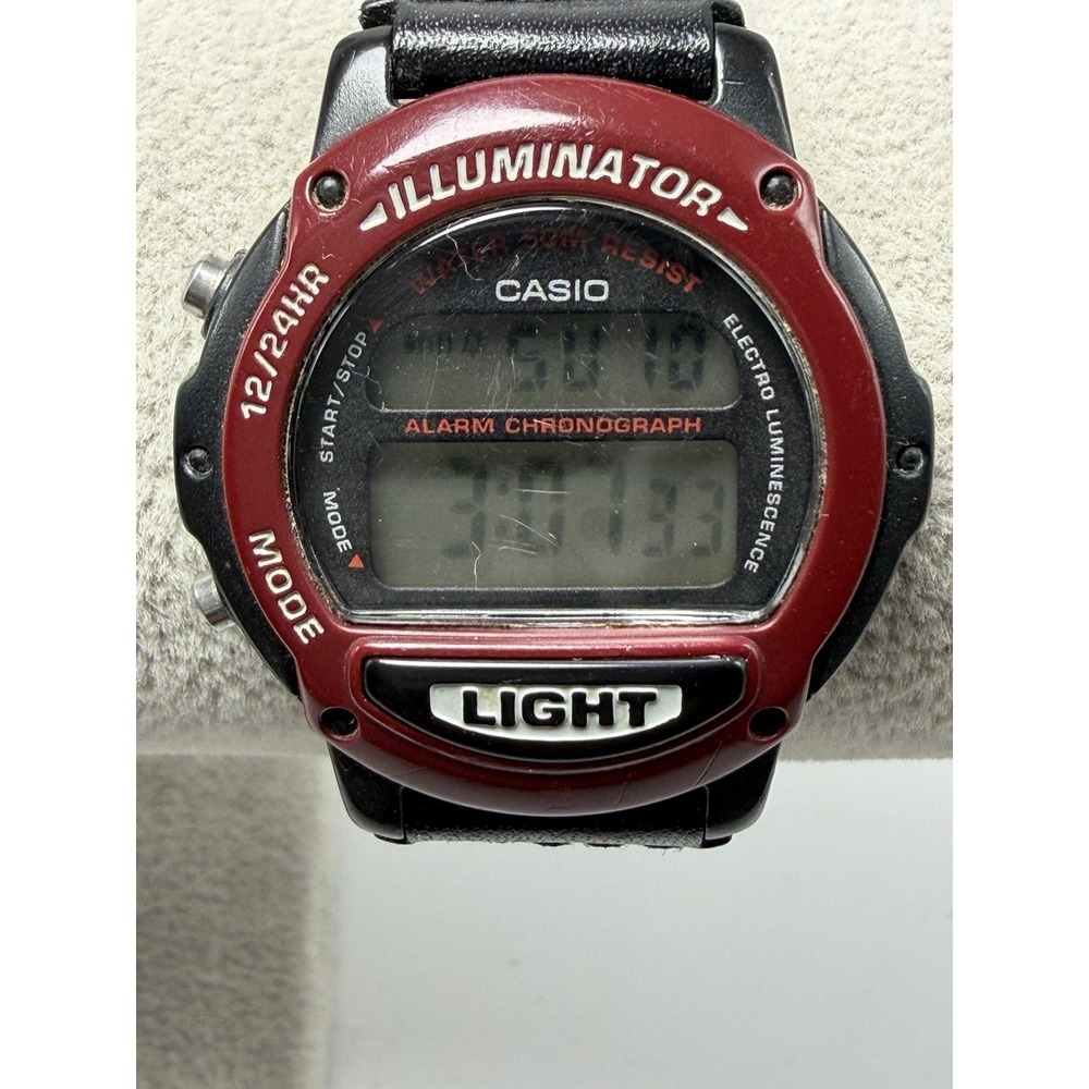 Casio Illuminator LW-22H New Battery Ladies Digital Watch 34MM 7.75" Nylon Band